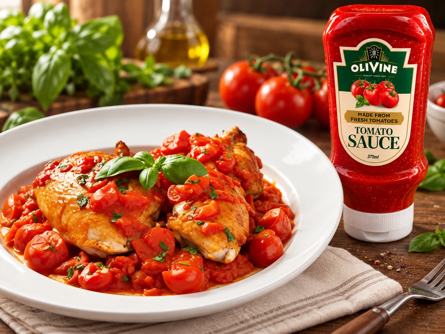 Quick tomato chicken